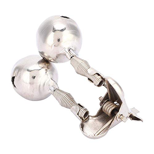 DressU Compartments .Angel Alarm Dual-Alarm Glocken Angeln Bell-Ring-Bissanzeiger, Edelstahl Doppelglocke Angelrute… – Bild 3