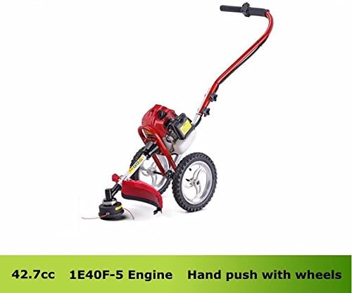 CHIKURA 43cc Gasoline Hand Push Wheeled Brush Cutter Portable Cutter Saw 1.47KW/7500rpm