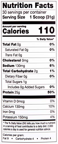 Amazon Brand - Revly 100% Whey Protein Isolate Powder, Vanilla, Grass-Fed, 2.05 lbs, 30 Servings