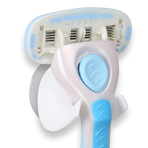 image for Solimo 5-Blade Razor for Women, Handle, 2 Cartridges & Shower Hanger (