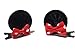 Cute Mouse Ears Hair Clips with Red Polka Dot Bows – Girls Costume Accessories for Theme Party, Travel, Halloween, Birthday Look: M3 (Me Red)