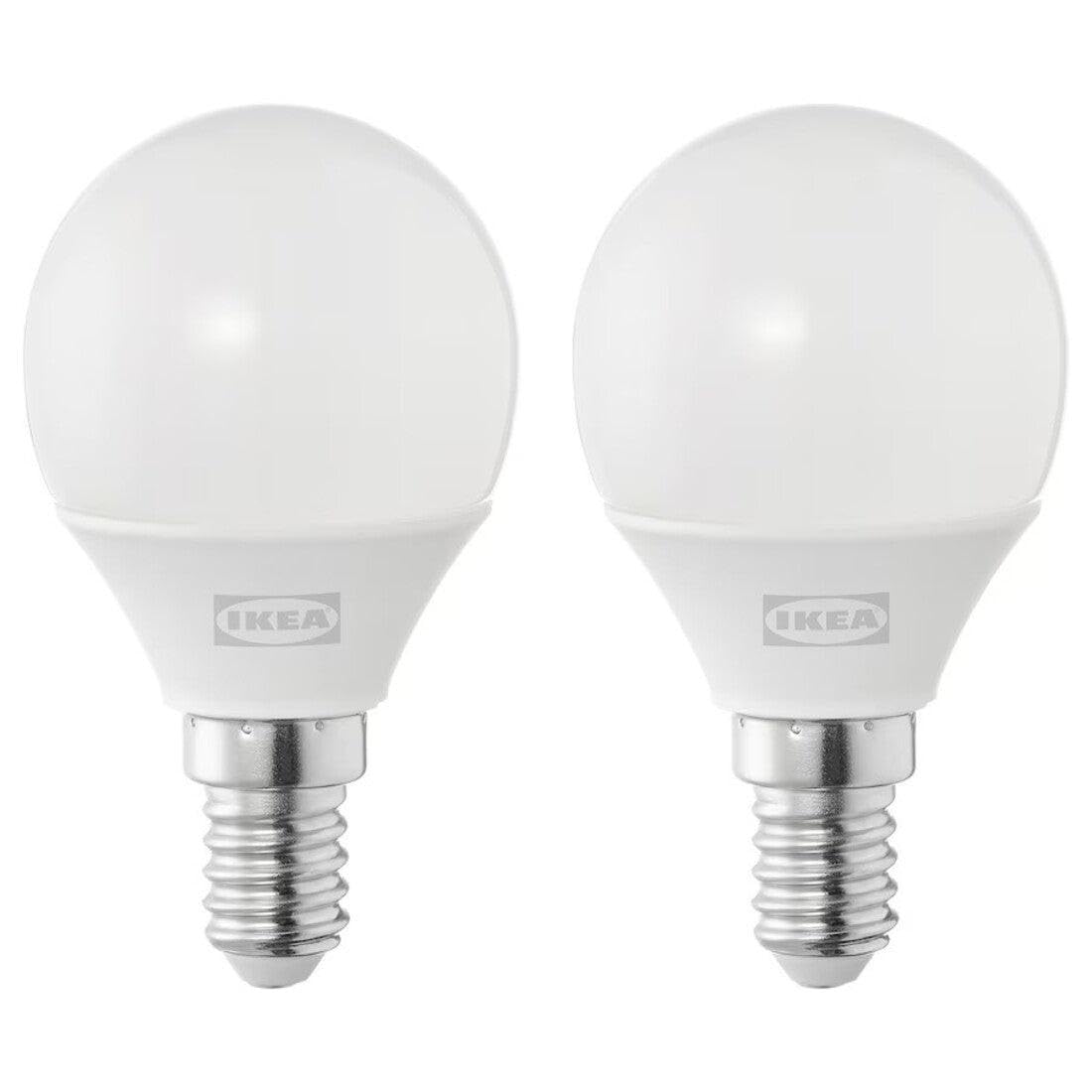 IKEA SOLHETTA LED Bulb E14 250 Lumen, Globe Opal White