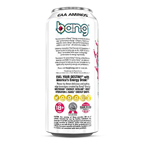 Bang Energy Power Punch, SugarFree Energy Drink, 16Ounce (Pack of 12