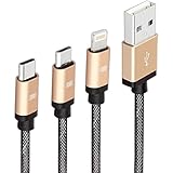 USB Cable, Cyanb High Quality 3 in 1 Type-c, Lightning,micro Usb Adapter Charging Charger Cable Connector for Iphone 6s Plus, 6 Plus, 5s, Ipad,macbook,samsung ,Fast Transmission Quick-connect Charging