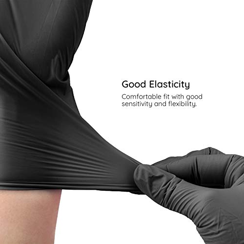 100 Counts Gloves for Hair Dye, Segbeauty Large Disposable Hair Coloring Gloves, Black Nitrile Powder Free, Latex Rubber Free Gloves, Hair Coloring Accessories for Hair Salon, Home Cleaning (Large) - Thumbnail 4