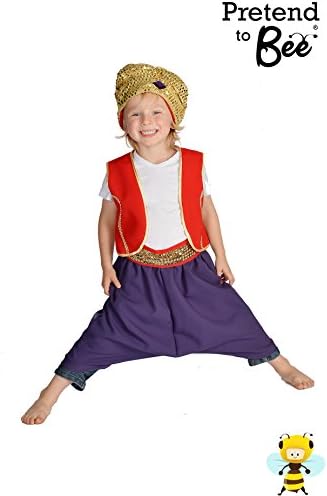 Arabian Prince Kids Costume - Age 3/5, Unisex children, Multi Coloured, 3-5 Years by Pretend to Bee