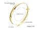 Girl Era 18K Lucky Totem Inside Polished Gold Bangle Bracelet Bling Charm Bracelets