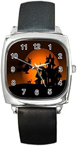 Halloween Silver Tone Square Metal Wrist Watches for men women HOT Gift NEW
