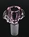 MFHX Handcrafted Glass items, replace bowl, male adapter, 14mm / 18mm (18mm, Pink)