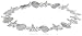 Sterling Silver Starfish and Sand Dollar Link Bracelet, 7