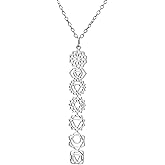 Dreamtimes 7 Chakra Necklace for Women Stainless Steel Spiritual Healing Pendant Necklace for Meditation Yoga Lover for Christmas