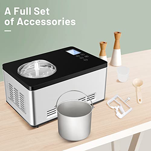 COSTWAY Ice Cream Maker, 2.1Quart Automatic Countertop Ice Cream