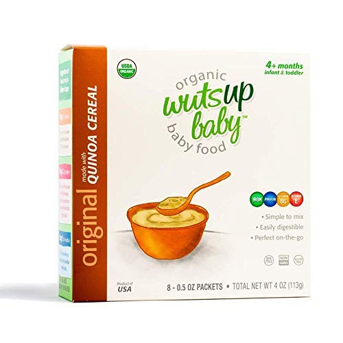 8x Organic Original Quinoa Infant & Baby Cereal Travel Packs w/ Naturally Occurring Omega 3, 6, 9 Protein, Iron…