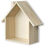 Brightmaison Petite House Shape Wood Wall Shelf Display Hanging Shelving No Finish (No Finish)