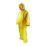 Magid RainMaster 14 mil Vinyl 3-Piece Rain Suit, Detachable Hood, Size XL