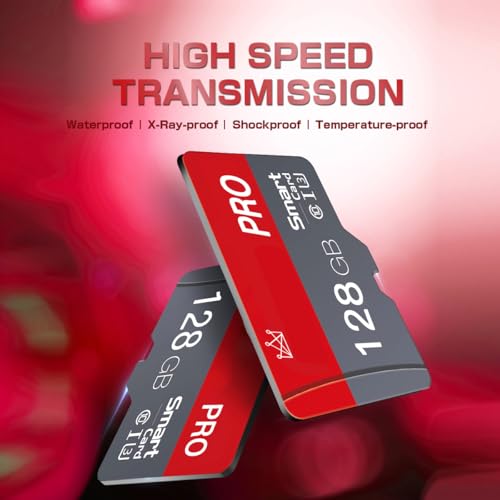 128GB Micro Memory Card Class 10 Memory Cards Mini TF Card with Adapter for Smartphones/Tablet/Drone/Game Console(2-Pack)