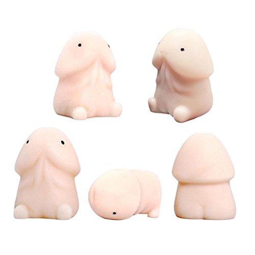 5PC Soft Mochi Dingding Penis Squishy Focus Squeeze Cute Healing Toy Kawaii Collection Abreact Fun Joke Gift