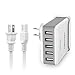 TECKNET 40W 5-Port Portable Travel USB Wall Charger Power Adapter with BLUETEK Technology for Apple iPhone X/8/7/6S/Plus, iPad Pro/Air 2/Mini, Samsung Galaxy S7/S6/Edge/Plus, HTC and More