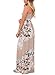 Jug&Po Women's Floral Print Sleeveless Long Maxi Casual Dress (Large Beige)