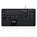 Perixx PERIBOARD-518 Wired Trackball Keyboard with 2 USB Hubs, X Type Scissor Keys, Build-in 0.75 Inch Trackball with Pointing and Scrolling Function, Black, US English Layout (11220)