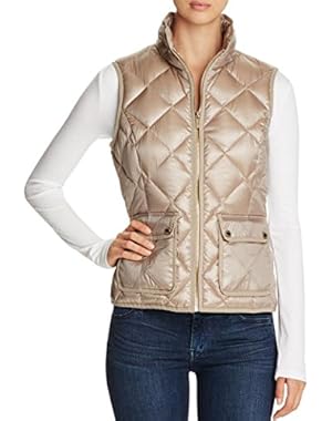 Calvin Klein Womens Metallic Front Pockets Casual Vest