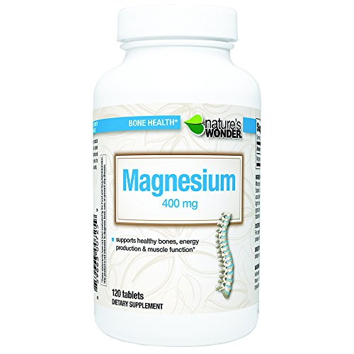 Nature's Wonder Magnesium 400mg Tablets 120 count (Best Magnesium Supplement For Migraines)