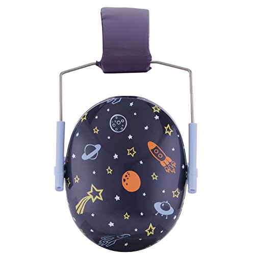 Snug Kids Earmuffs/Best Hearing Protectors - Adjustable Headband Ear Defenders for Children and Adults (Space)