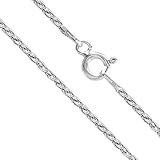 Sterling Silver 1.2mm Wheat Chain Necklace, 14