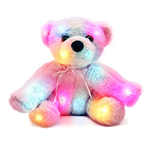 igloofy Pink Plush Teddy Bear Stuffed Animal - Soft & Cuddly Plushie for Kids, Nursery, Adults, Original & Official 12” Toy