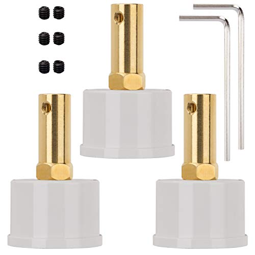 3 Pack 7mm Flexible Coupling Connector with DN25 Pipe Cap for Cup Turner Motor Kit- Plus 2 Wrench & 6 Screws