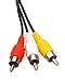 Devinal 5 FT (1.5M) 7 Pin Mini DIN S-Video Plug to 3 RCA Plug Cable S-Video 7-Pin male to 3-RCA male RGB Composite Video Cable Adapter for DVD, DVD, TV, HDTV, VCR's, CD players
