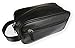 Travel Toiletry Bag/Shave Kit For Men or Women. One large Zippered Pocket For Larger Items and One Side Pocket For Smaller Items. By Mirror On A Rope (Black)
