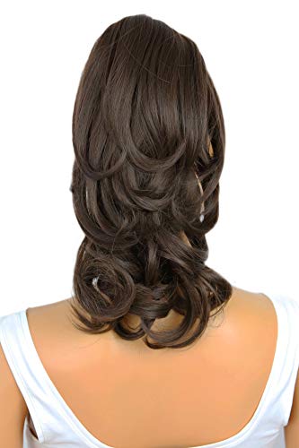 PRETTYSHOP 14″ Hair Piece Pony Tail Clip On Extension Voluminous Wavy Heat-Resisting Dark brown # 6 H131