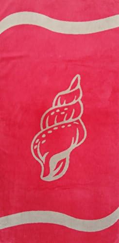 Maghso Beautiful Egyptian Cotton Luxury Large Beach Towels, Red Shell