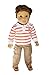 Brittany's My Orange Striped Top and Khaki Pants Compatible with American Girl Boy Dolls- 18 Inch Boy Doll Clothes (Logan Doll is not Included)