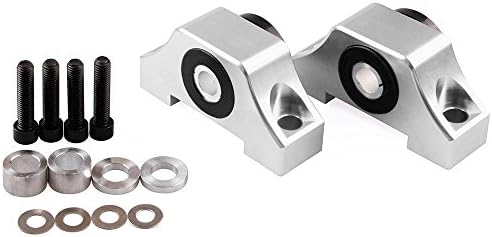 DishKooker Engine Motor Torque Mount Kit B-series/D-series for 92-01 Honda Civic D15 D16 B16 B18 B20 (Silver)