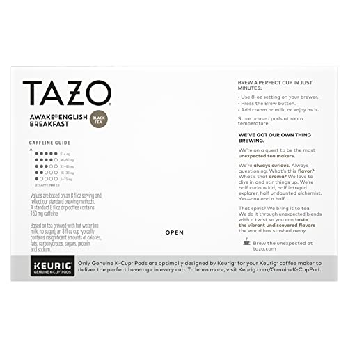 TAZO KCups for Bold Traditional BreakfastStyle Black Tea, 10 Tea Bags