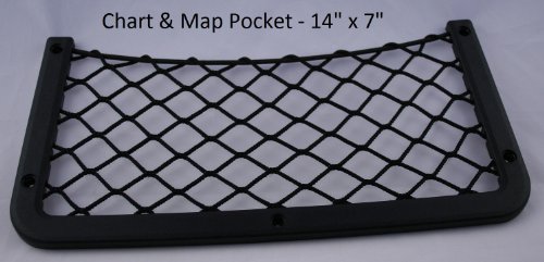 Map Pocket - Lightweight Frame, Mesh Retainer - High-end Auto, RV, Bus, Marine, Utility Vehicle Map and Chart Pocket