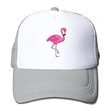 Waldeal Women Pink Flamingo Trucker Hat Summer Mesh Cap Modern Urban Style Cap Ash