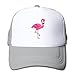 Waldeal Women Pink Flamingo Trucker Hat Summer Mesh Cap Modern Urban Style Cap Ash