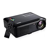 HD 1080P Home Projector, GBTIGER 3500 Lumens 1280x800P Full HD Multimedia LCD Projector Home Theater for Home Cinema/Video Games/Movie Night Up to 150 inch Screen (Black)