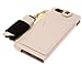 Nine States Ultra-thin PU Leather Back Cover Protection Shell High-end Business Type Case for Iphone 5 5G with Earphone Smart Cord Wrap & Hanging Neck Strap Color Varies White