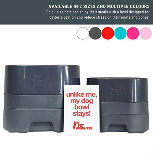 PET WEIGHTER Elevated Dog Bowls for Large Dogs and Cats, Heavy Dog Bowl