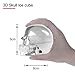 3D Skull Ice Mold, LMCFYJ Silicone Ice Cube Tray Stackable Easy Release Set of 3 Giant Vivid Ice Tray for Whiskey and Cocktail (black-3pc)