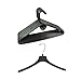 THE UM24 Set of 9 Heavy Duty Tubular Hangers Black Jumbo Plastic Adult Cloth Coat Suit Closet Organization Hanger Black