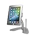Dual Gooseneck Kiosk – CTA Secure Gooseneck Kiosk Stand w/Locking Case, Anti-Theft Cable, & Stylus for iPad Gen. 5, 6, iPad Air Gen. 1-2, and iPad Pro 9.7” (PAD-DSGK) - Silver