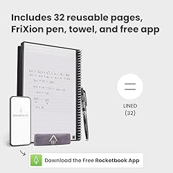 Rocketbook Core Reusable Spiral Notebook, Letter