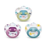 NUK Orthodontic Pacifier Value Pack, Girl, 0-6 Months (Pack of 3)