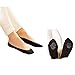 Jarseen 4 Pairs No Show Liner Socks Women's Low Cut Cotton Nylon Boat Invisible Hidden Socks Non-Slip for Flats (Shoe Size 5-8, 2Black+2Nude)
