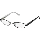 Thalia Jordana Womens/Ladies Rx Ready Inexpensive Designer Full-rim Flexible Hinges Eyeglasses/Eye Glasses (45-16-120, Black / White)